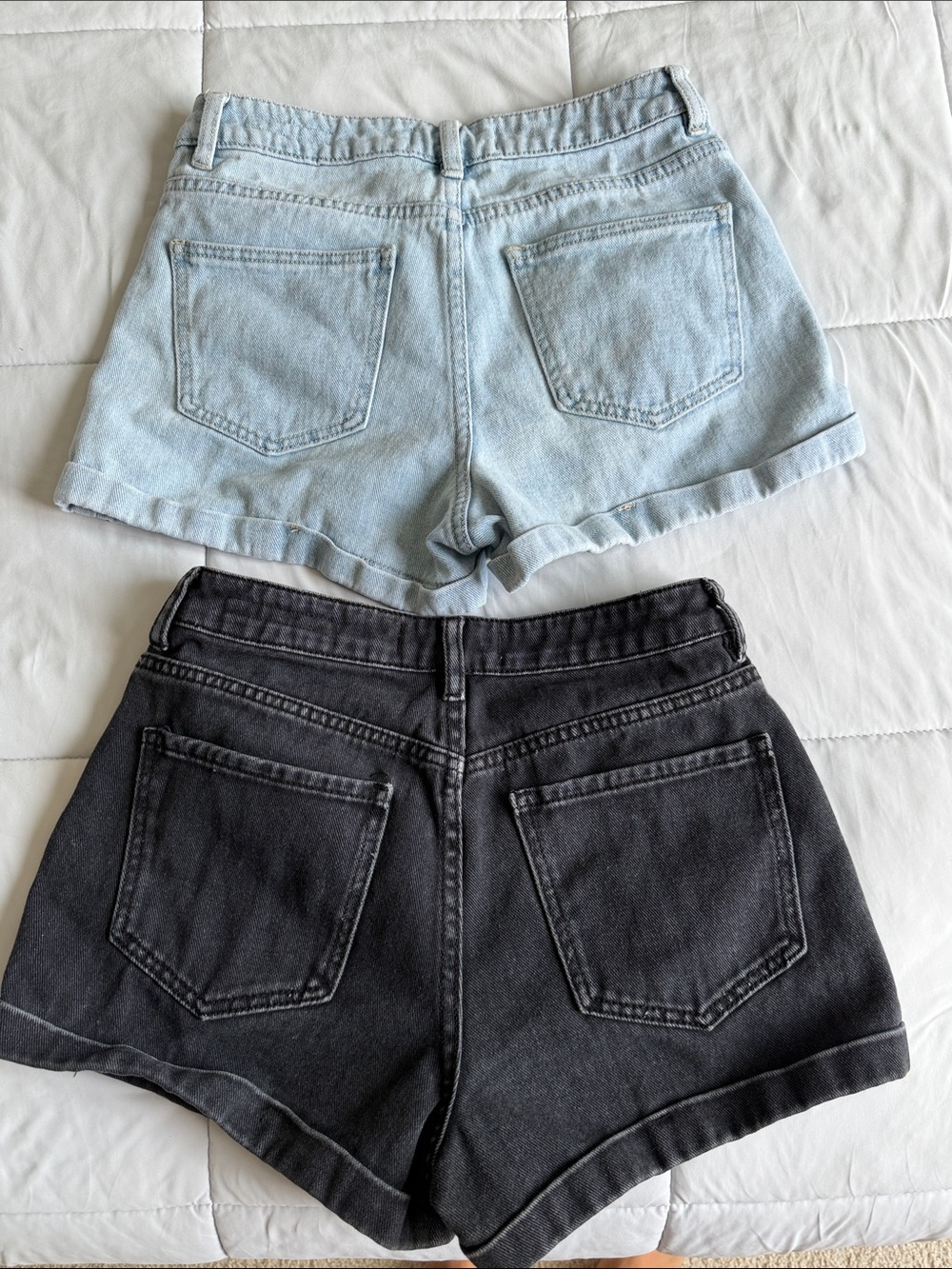 PacSun Black Denim High-Rise Shorts - Picture 4 of 4